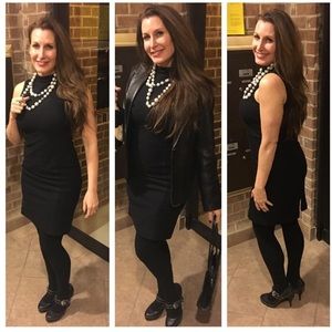 Banana Republic Black wool sweater dress